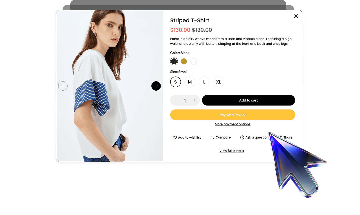 Vineta’s web development project screenshot