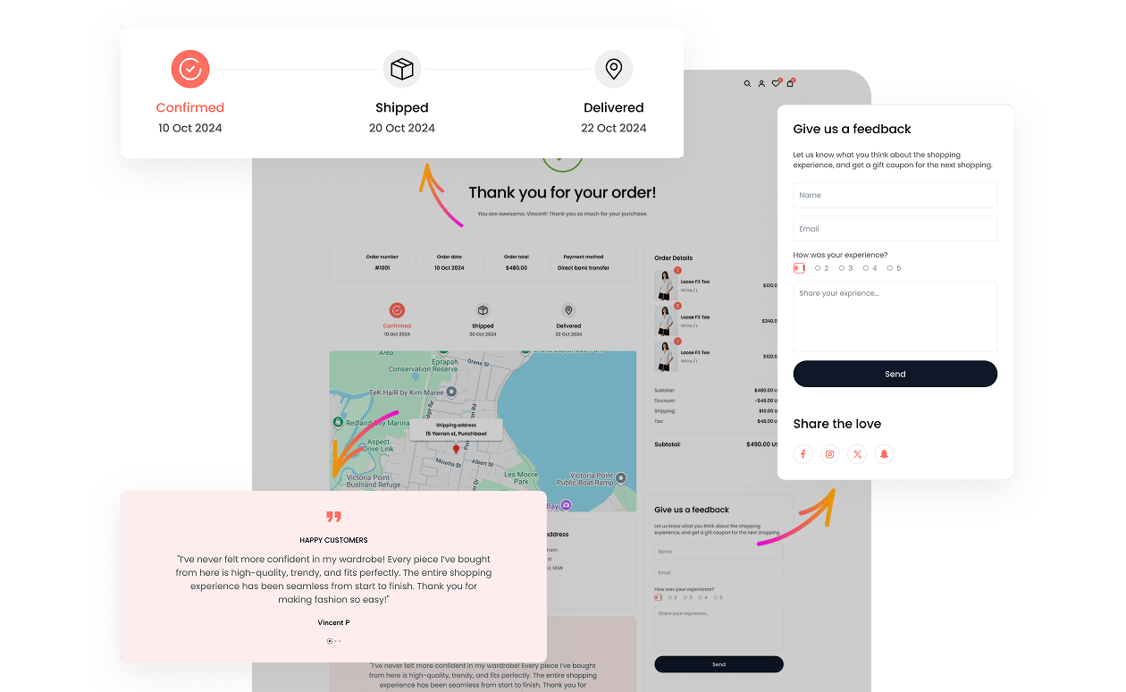 Vineta’s web development project screenshot