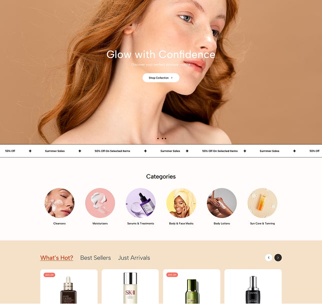 Vineta’s web development project screenshot
