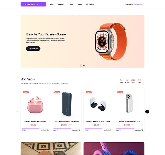 Vineta’s web development project screenshot