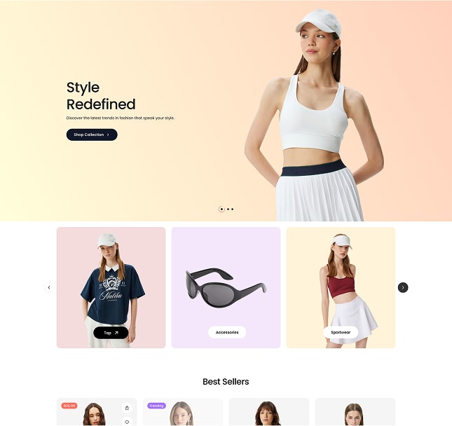 Vineta’s web development project screenshot