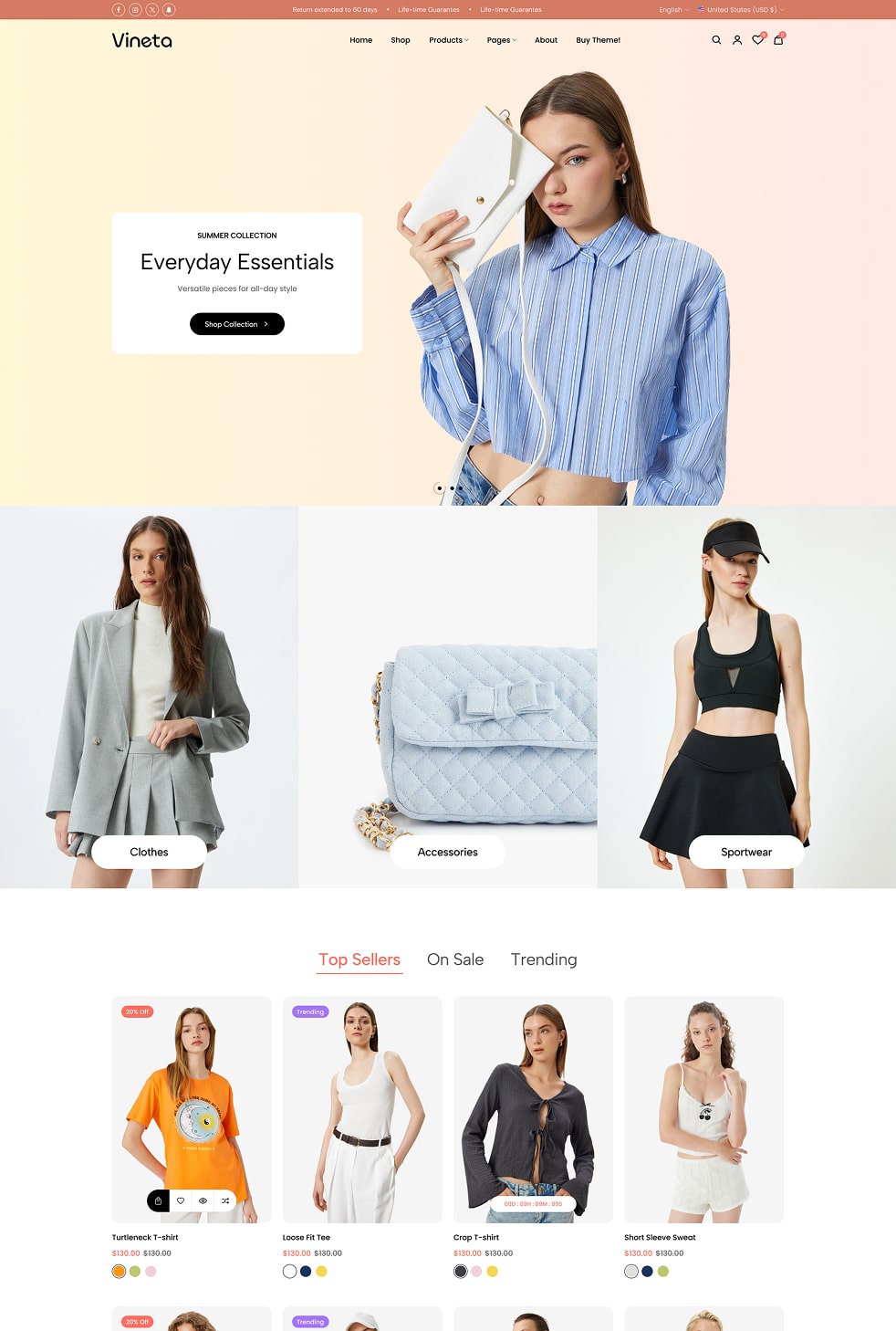 Vineta’s web development project screenshot