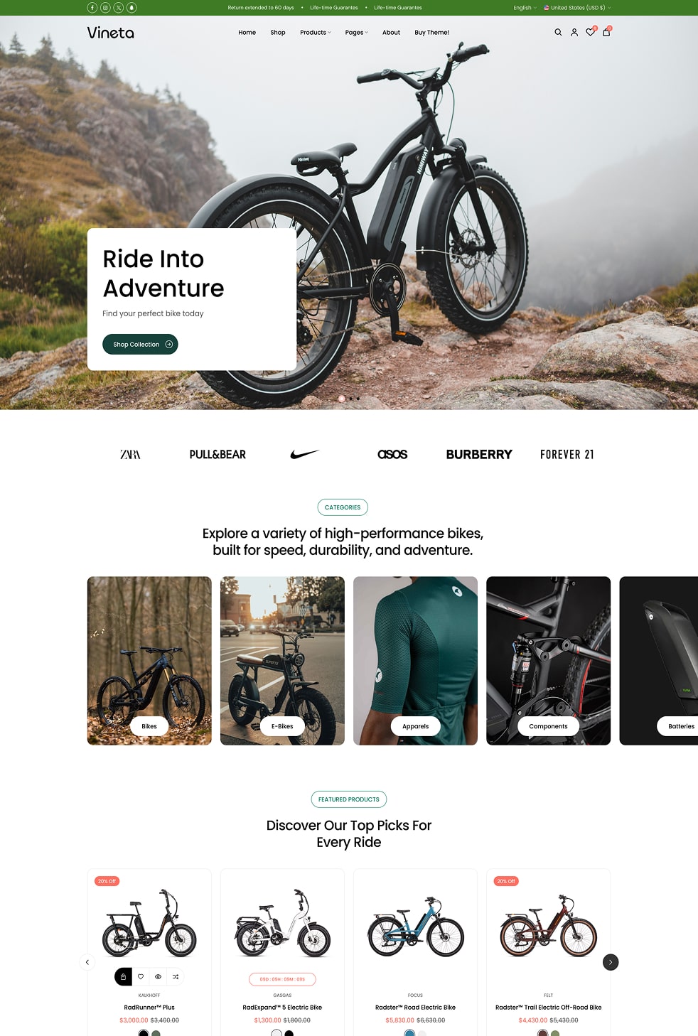 Vineta’s web development project screenshot
